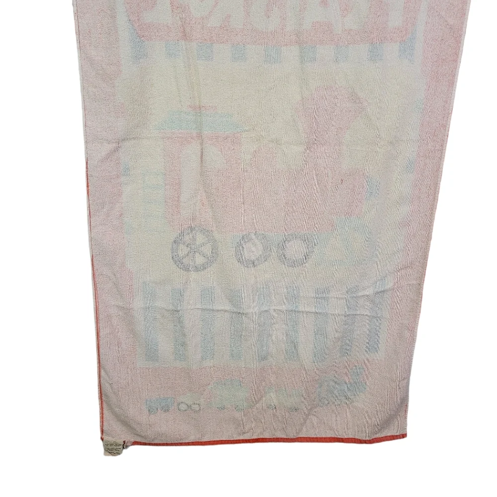 Playskool Vintage Beach Pool Collectible Graphic SPELLOUT Towl
